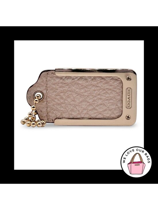 Rare COACH MADISON PINNACLE Horse Carriage Leather Brass Fob Bag Charm Hang Tag - Picture 2 of 4